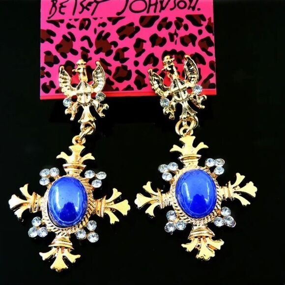 Betsey Johnson Jewelry - BJ BLUE EARRINGS NWT JUST IN!